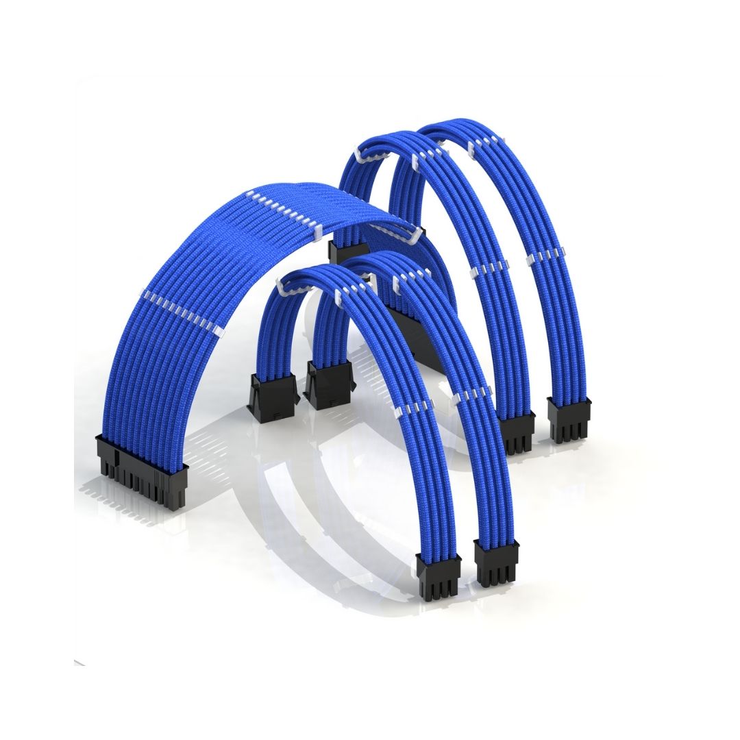 Sleeved Cables Blue