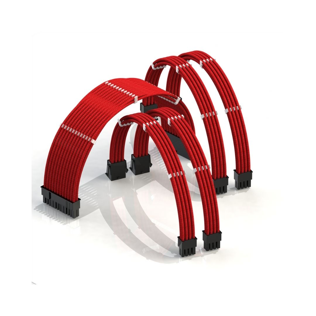 Sleeved Cables Red