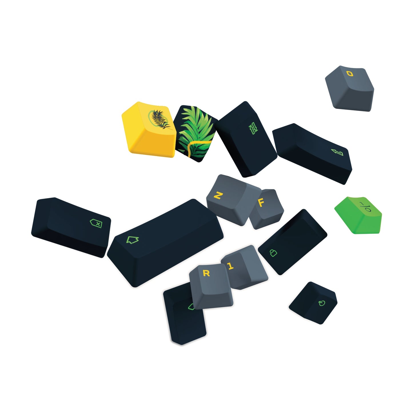 Custom Keycap Set - Jungle Green