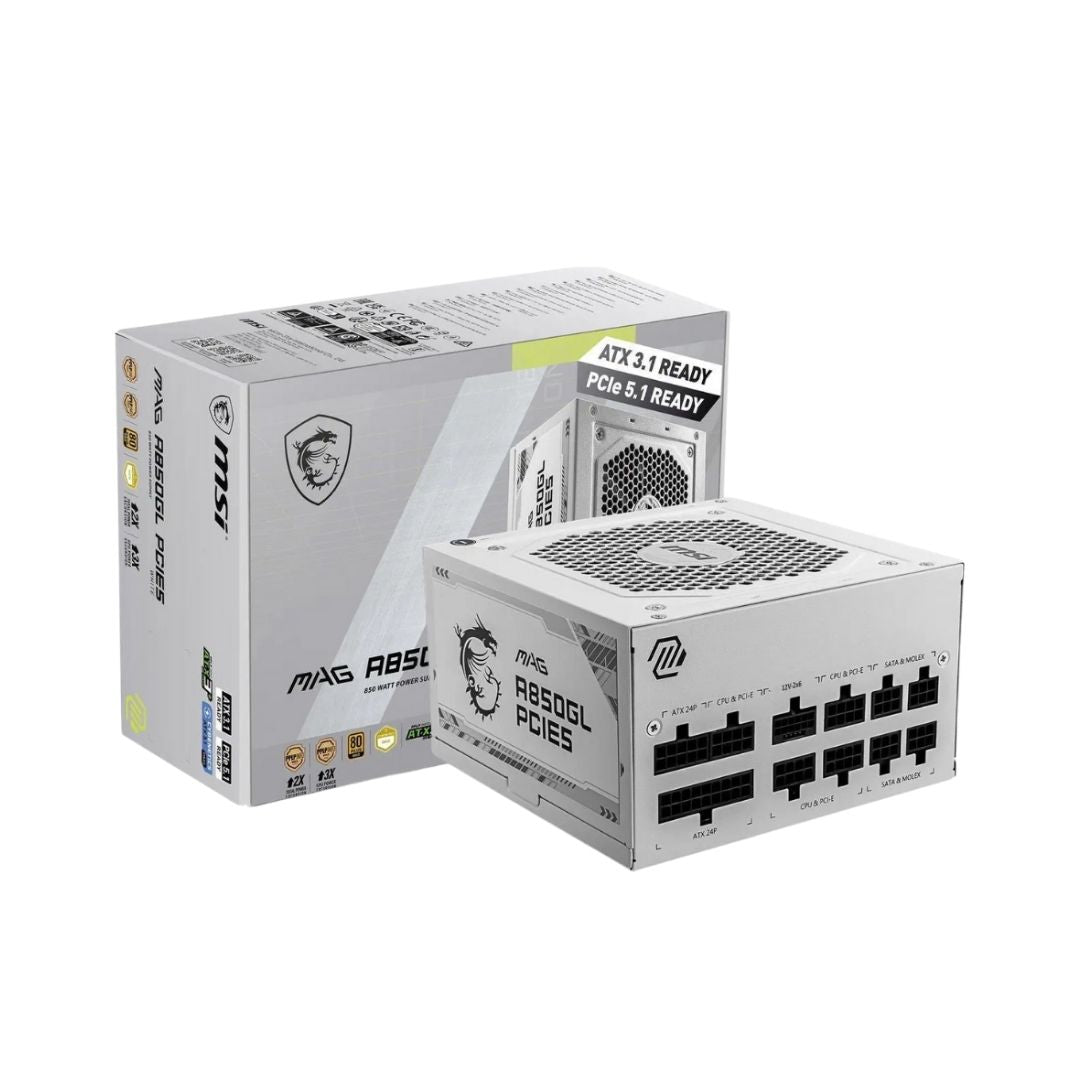 850W MSI MAG A850GL WHITE PCIe Gen 5