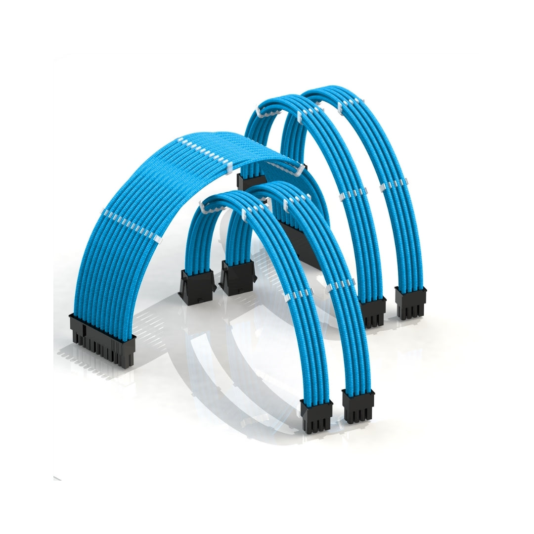 Sleeved Cables Light Blue