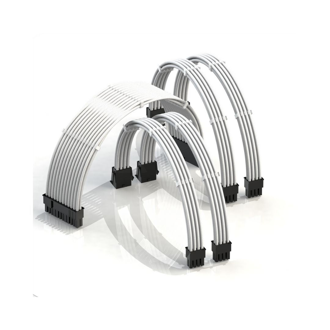 Sleeved Cables White